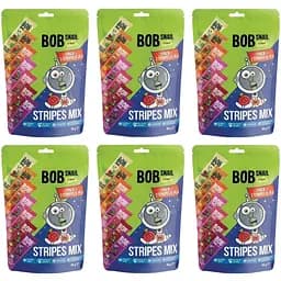 Набір натуральних цукерок Bob Snail Stripes Mix 588 г (6 шт. по 98 г)