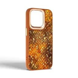 Кожаный чехол для Apple iPhone 14 Pro, Harder Nagas, коричневый, термополиуретан ТПУ + экокожа с имитацией кожи Наги, панель, защита корпуса, противоударный, микрофибра, рамка вокруг камеры, защита всего корпуса, (ARM76755) - мініатюра 2