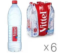 Vittel, 1,5 л, Упаковка 6 шт., Вітель, Вода мінеральна негазована, ПЕТ