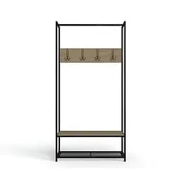 Вішалка модульна підлогова Ferrum-decor Треліс 13 180x90x38 чорний ДСП Дуб Сонома 16мм (FRD-104328)