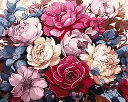 Набор для рисования по номерам. "Розкішний букет півоній" 40х50см КНО3252