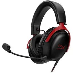 Наушники HyperX гарнитура игровая геймерская Cloud III 3.5 mm (727A9AA) черные красные