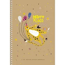 Зошит для записів Student А5, в клітинку, спіраль, 96 арк., Happy place (A5-SC-096-6101K)