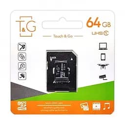Карта пам'яті із адаптером MicroSDHC 64GB UHS-I Class 10 T&G