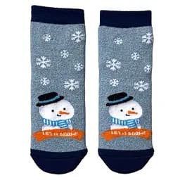 Дитячі Новорічні шкарпетки з індійської бавовни махрові Сніговик 423012