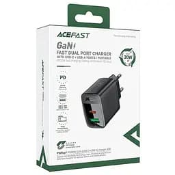 МЗП Acefast A98 PD30W+QC3.0 GaN (1USB-A/1C) Black - мініатюра 2