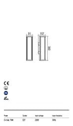 Бра вуличне VITRA AP E27 2X15W IP54 BK (5.1.1) Redo 9105 - мініатюра 3