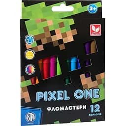 Фломастеры Школьник Pixel One 12 цветов