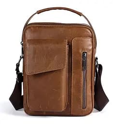 Сумка кожаная мужская Vintage 18х22,5х5,5 см sum0012358