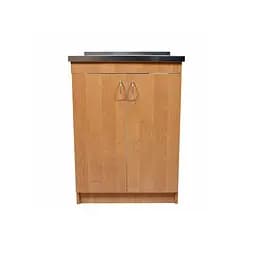 Тумба для кухни с накладной нержавеющей мойкой ЛДСП 60х60х83 см Ольха (52867-01152)