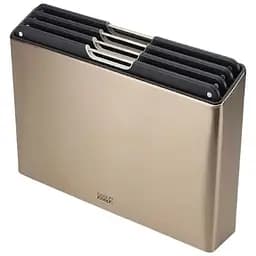 Набір обробних дощок Joseph Joseph Folio Steel з кейсом для зберігання золотий (60172)