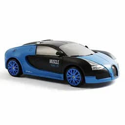 Радіокерована Гоночна машина SC 24 A 05, Акумулятор 3.7V, Підсвічування фар, Змінні колеса, Дорожні конуси, Синя