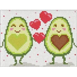 Алмазная мозаика без подрамника для детей Ideyka Влюбленные половинки 15х20 см AMM1032