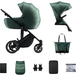 Универсальная коляска 2 в 1 Kinderkraft Prime 2 Dark Green (KSPRIM02GRE2000)