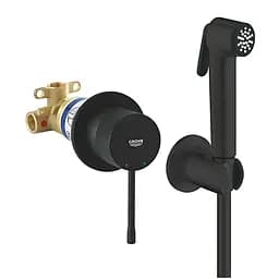 Набір гігієнічного душу прихованого монтажу Готовий комплект для гігієнічного душу Grohe Essence з Tempesta-F UA111197243, Чорний матовий