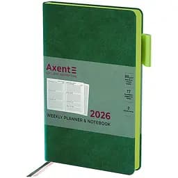 Щотижневик Axent 2026 Partner Soft Muse 125 x 195 мм зелений (8527-26-2-A)