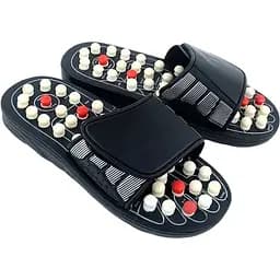 Акупунктурні масажні тапочки із шипами з ефектом рефлексотерапії для щоденного масажу стоп, Yu Xin Чорний 87807