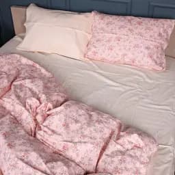 Комплект постільної білизни MisSon Сатин 22-1397 Floral Elegance 200х220 см рожево-пудровий (2200010565652) - мініатюра 5