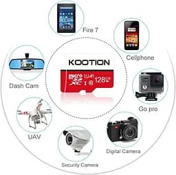 Micro SD картка Class KOOTION 2-Pack 128 ГБ 10 SDXC 128 ГБ UHS - мініатюра 3