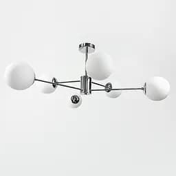 Стельова срібна люстра Right Selection на 6 плафонів Арт. CD 111 6 CH Line F