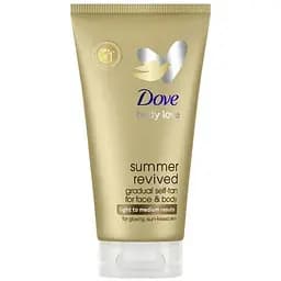 Автозасмага Dove Body Love Summer Revived Крем-лосьйон для обличчя та тіла Від світлого до середнього 75 мл (8720181385995)
