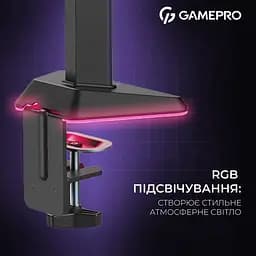 Настільне кріплення для монітора Gamepro MAG101V RGB 17`-40` Black/Violet [148276] - мініатюра 16