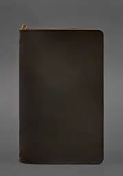 Кожаный блокнот (софт-бук) 8.0 на резинке темно-коричневый Crazy Horse