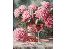 Алмазна мозаїка Рожеві миті насолоди Ideyka40х50 см 