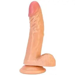 Фалоімітатор з мошонкою Alive Enzo, діаметр 4,3 см, ПВХ