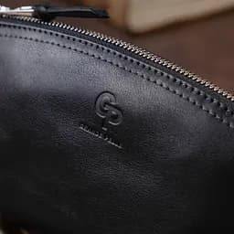 Жіноча косметичка зі шкіри Amelin Grande Pelle 11302 чорна - мініатюра 9
