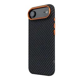 Карбоновый чехол для Apple iPhone 17 Air, LikeCarbon2 SE MagCase, черный, тонкий защитный чехол-панель из поликарбоната с магнитами N52, MagSafe, противоударный, совместим с беспроводной зарядкой, приподнятые края для защиты камеры, ArmorStandart (ARM89155) - мініатюра 5