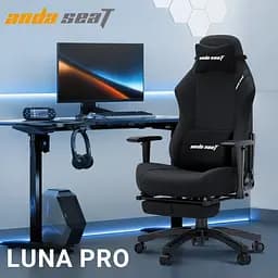 Крісло для геймерів Anda Seat Luna Pro Size L Black Fabric (AD18T-44-B-F) - мініатюра 2