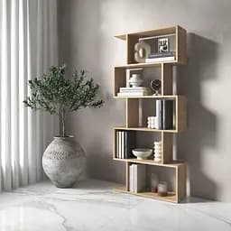 Полиця для книг Vays M-12 стелаж на 5 полиць ЛДСП 70x24x163 см для дому вітальні офісу - мініатюра 2