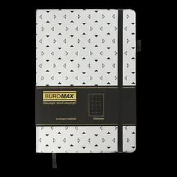 Блокнот діловий Buromax Relax А5 96 арк. в крапку обкладинка штучна шкіра срібний (BM.295301-24) - мініатюра 2