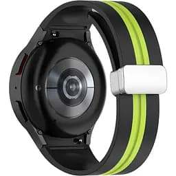 Ремешок для Samsung Galaxy Watch 4 40mm - черно-зеленый ширина крепления 20мм силикон Watchbands Cls-line (W15-8WB39441173)