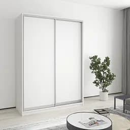 Шафа-купе дводверна MebelStar Стандарт AL 2ДСП 150x45x210 см Аляска білий (MBS-2248)