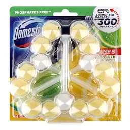 Блок для очистки унитаза Domestos Power 5 Свежесть лайма 165 г (3 шт. х 55 г)