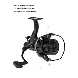 Котушка Brain Apex Double 5000 Screw Handle 6+1BB - мініатюра 8