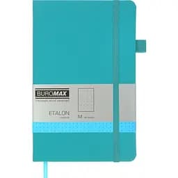 Книга записна Buromax Etalon в крапку 195х125 мм бірюзова 96 аркушів (BM.291360-06)