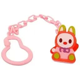 Ланцюжок для пустушки Курносики Кролик з кліпсою рожевий (7091 рож) 