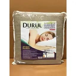 Електропростирадло 120х160 флісове см 2 температурних режими Турецьке простирадло з підігрівом від мережі Бежевий