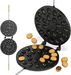 Велика форма для випікання горішків горішниця з антипригарним/тефлоновим покриттям (23 горіхи) + квітка, Ласунка Чорний 85790