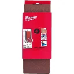 Стрічка шліфувальна MILWAUKEE, 75х457мм, зерно 40 (5шт)