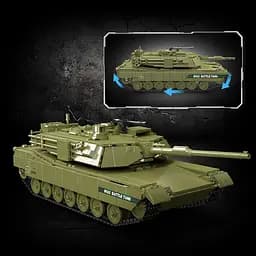 Конструктор танк на радіокеруванні Mould King танк MIA2 Main Battle Tank   для дорослих та дітей військова техніка 1168 деталей - мініатюра 3