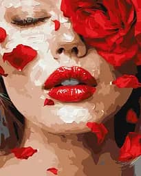 Набір для розпису по номерах Пелюстки троянди, 40x50 см, КНО8468