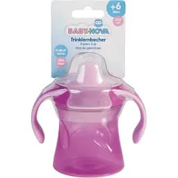Чашка-непроливайка з ручками Baby-Nova 220 мл рожевий (3966043) - мініатюра 2