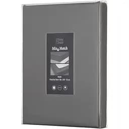 Простирадло на резинці Ardesto Mix&Match Premium, 180x200+30см, 100% бавовна, сатин, сірий (ART1820FSY)