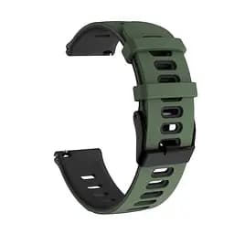 Браслет Rage для Samsung Gear Sport - темно-зелено-чорний ширина кріплення 20мм силікон Watchbands (W37-7WB26417589) - мініатюра 4