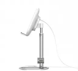Настільний тримач для телефона Baseus Literary Youth Desktop Bracket (+Wireless Charging) Silver SUWY-D0S - мініатюра 2