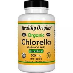 Органічна Хлорела Healthy Origins 500 мг 180 таблеток